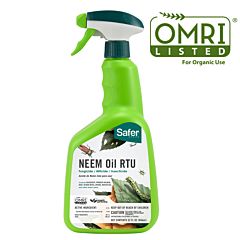 Safer® Brand 32oz Neem Oil Ready-to-Use Fungicide, Miticide and Insecticide     OMRI Listed® for Organic Use