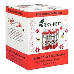 Perky-Pet® Ready-to-Use Red Hummingbird Nectar - 16 oz, Box of 4