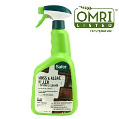 Safer® Brand RTU 32oz Moss and Algae Killer and Surface Cleaner OMRI Listed®    for Organic Use