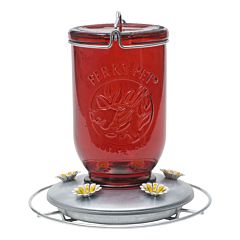 Perky-Pet® Red Mason Jar Hummingbird Feeder