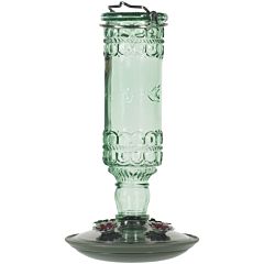 Perky-Pet® Green Antique Glass Bottle Hummingbird Feeder - 10 oz