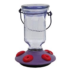 Perky-Pet® Lavender Field Top-Fill Glass Hummingbird Feeder