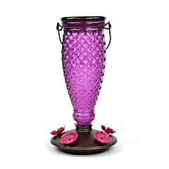 Perky-Pet® Diamond Wine Top-Fill Glass Hummingbird Feeder