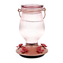 Perky-Pet® Rose Gold Top-Fill Glass Hummingbird Feeder