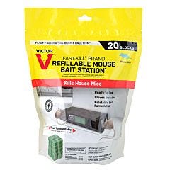 Victor® Fast-Kill® Brand Refillable Mouse Bait Station - 20 baits