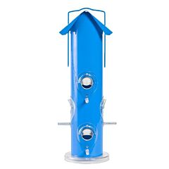 Perky-Pet® Blue Metal Tube Wild Bird Feeder