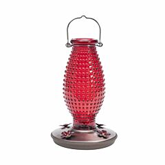 Perky-Pet® Red Hobnail Vintage Glass Hummingbird Feeder