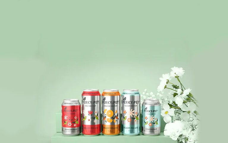 Perky-Pet Nectar Cans