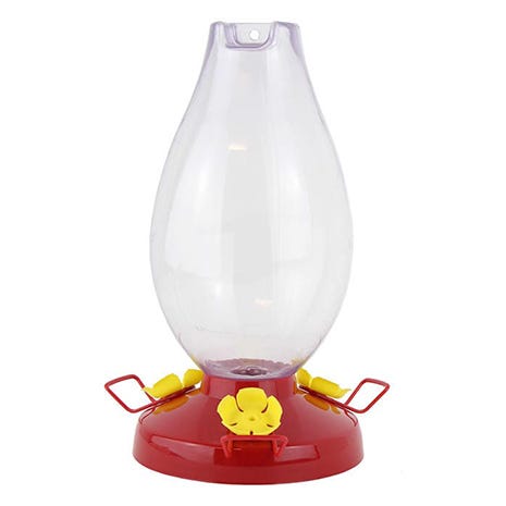 Rounded Vase Plastic Hummingbird Feeder