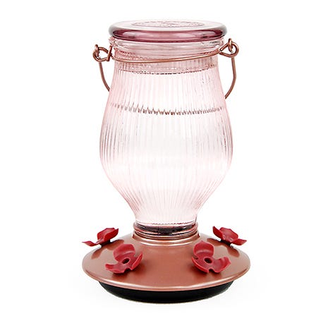 Sun Kissed Top-Fill Glass Hummingbird Feeder