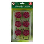 Crimson Hollyhock Flower Feeding Ports and Perches