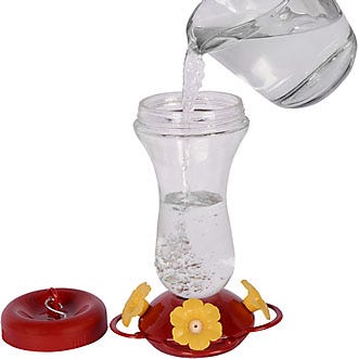 Top fill 16 oz hummingbird feeder