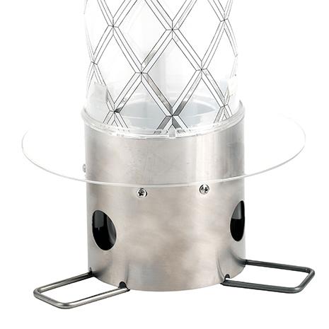 baffle keeps seed dry